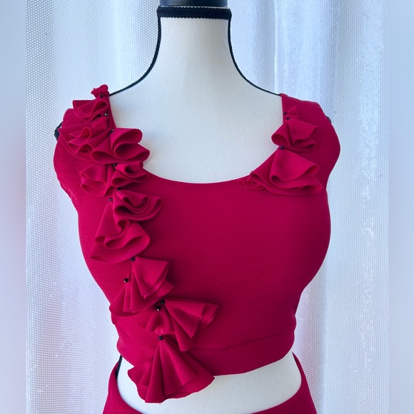 2 Pc Set, fitted skirt and crop top - Picture 3 of 5